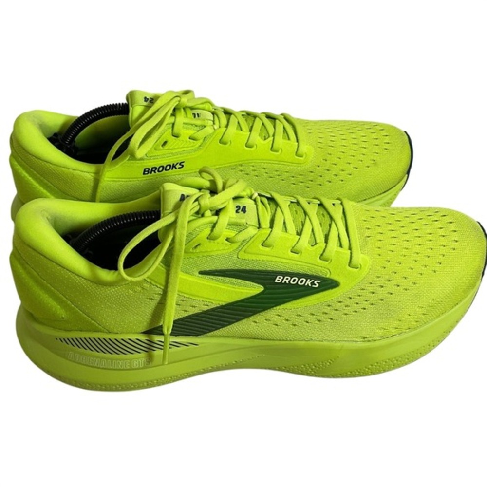 Brooks Adrenaline GTS 24 Mens 11.5 Running Shoes Lime Green 1104371D336